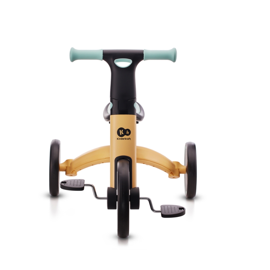 Tricicletă 3 în 1 pentru copii KINDERKRAFT 4TRIKE galben/verde-mentă