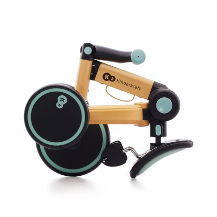 Tricicletă 3 în 1 pentru copii KINDERKRAFT 4TRIKE galben/verde-mentă