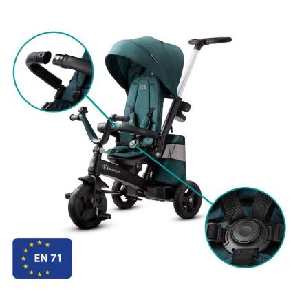 Tricicletă pentru copii 5v1 EASYTWIST verde/neagră KINDERKRAFT