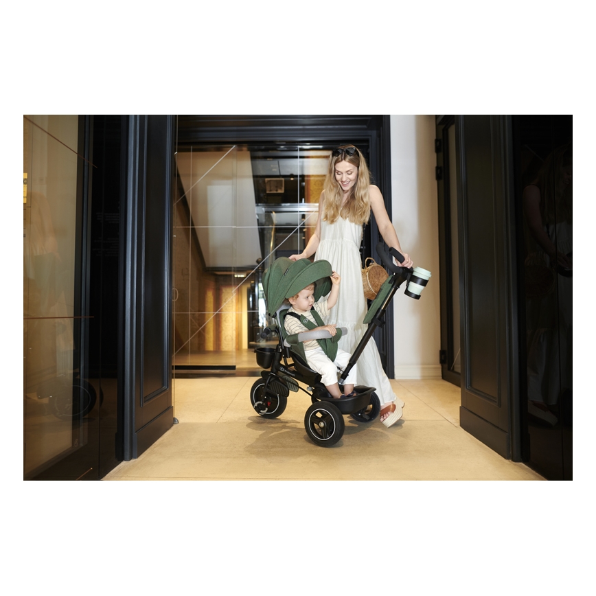 Tricicletă pentru copii KINDERKRAFT SELECT SPINSTEP Premium verde