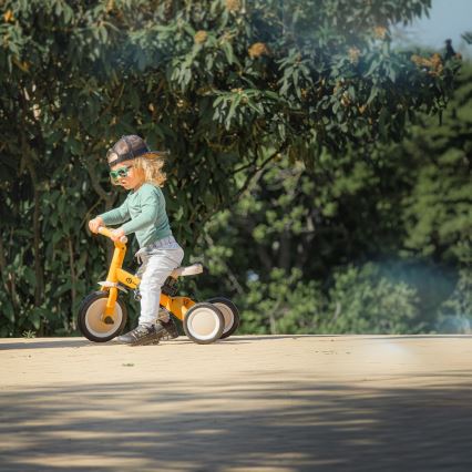 Tricicletă pentru copii PETITE&MARS 5 în 1 TURBO galben