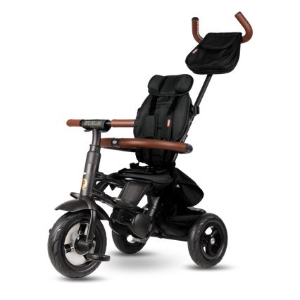 Tricicletă pentru copii QPlay RITO DELUXE (ediție specială limitată) negru