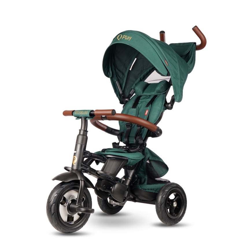 Tricicletă pentru copii QPlay RITO DELUXE (ediție specială limitată) verde