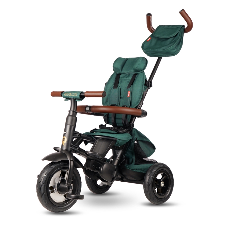 Tricicletă pentru copii QPlay RITO DELUXE (ediție specială limitată) verde