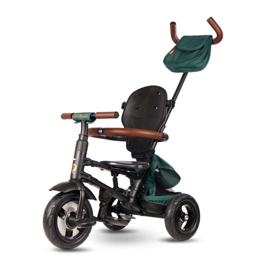 Tricicletă pentru copii QPlay RITO DELUXE (ediție specială limitată) verde