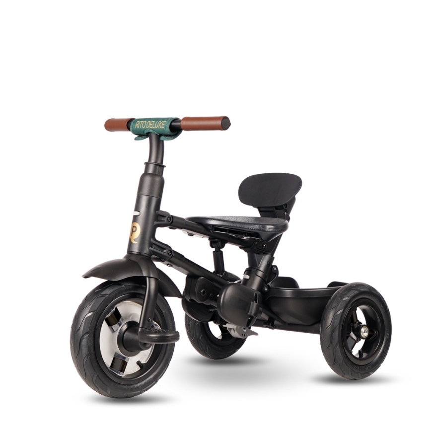 Tricicletă pentru copii QPlay RITO DELUXE (ediție specială limitată) verde