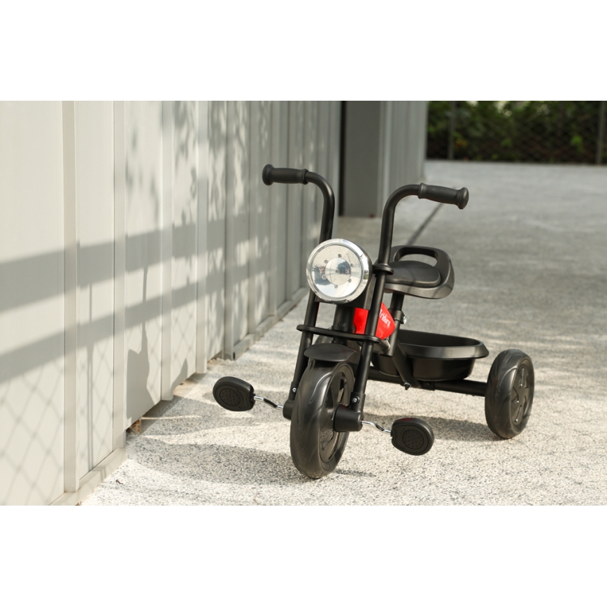 Tricicletă pentru copii QPlay TRIDURO negru/roșu