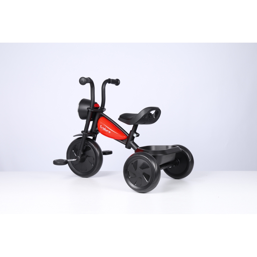 Tricicletă pentru copii QPlay TRIDURO negru/roșu
