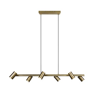 Trio - Candelabru suspendat MARLEY 6xGU10/35W/230V, finisaj alamă