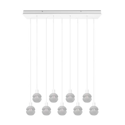 Trio - Candelabru suspendat pe cablu MELA 9xE14/25W/230V, alb