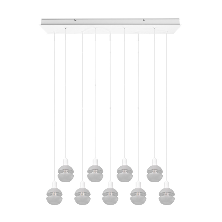 Trio - Candelabru suspendat pe cablu MELA 9xE14/25W/230V, alb