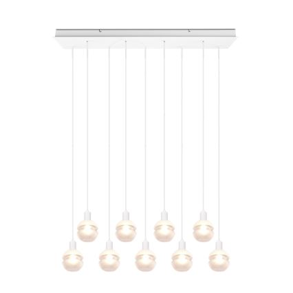 Trio - Candelabru suspendat pe cablu MELA 9xE14/25W/230V, alb