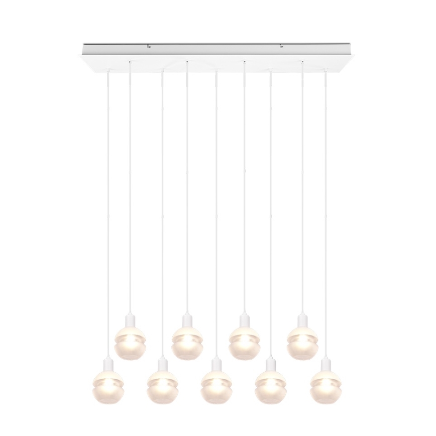 Trio - Candelabru suspendat pe cablu MELA 9xE14/25W/230V, alb