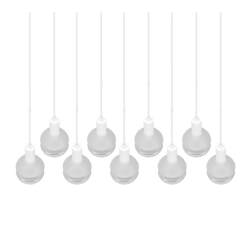 Trio - Candelabru suspendat pe cablu MELA 9xE14/25W/230V, alb