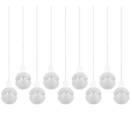 Trio - Candelabru suspendat pe cablu MELA 9xE14/25W/230V, alb
