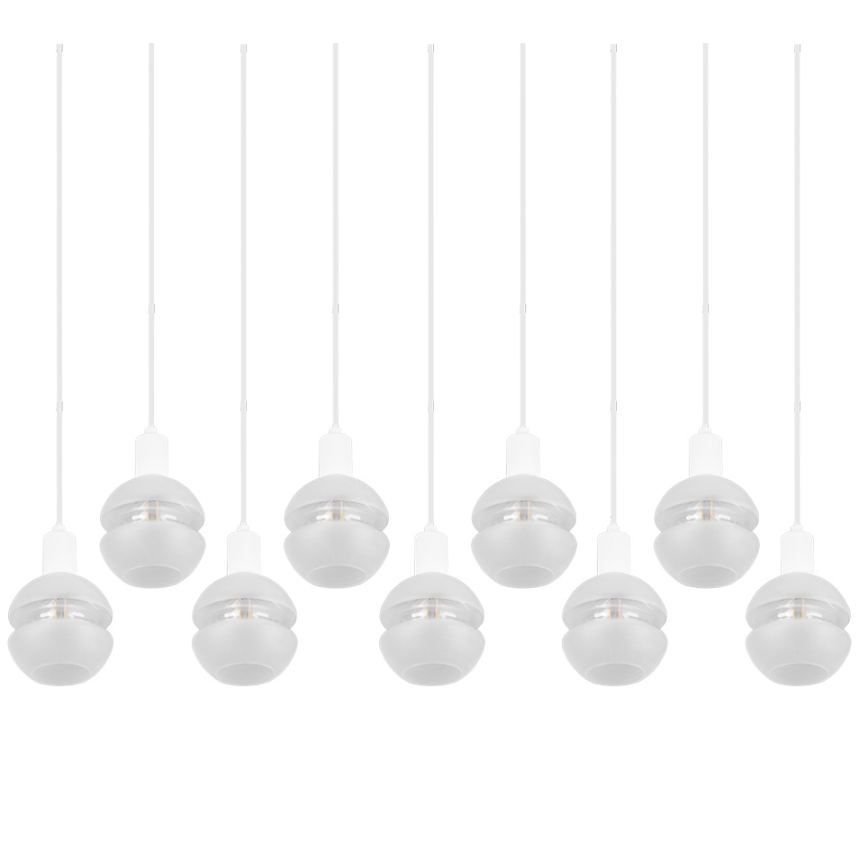 Trio - Candelabru suspendat pe cablu MELA 9xE14/25W/230V, alb