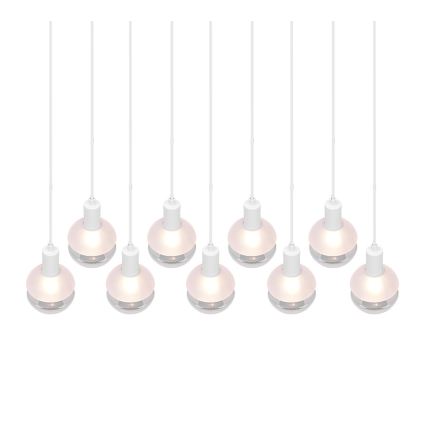 Trio - Candelabru suspendat pe cablu MELA 9xE14/25W/230V, alb