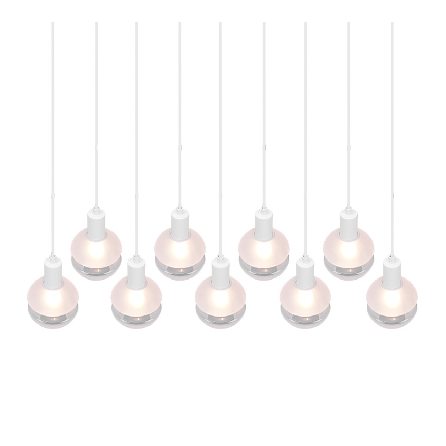 Trio - Candelabru suspendat pe cablu MELA 9xE14/25W/230V, alb