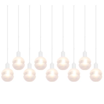 Trio - Candelabru suspendat pe cablu MELA 9xE14/25W/230V, alb