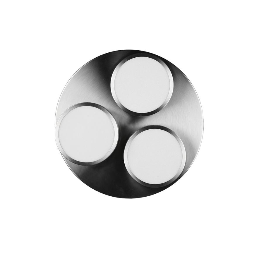 Plafonieră LED dimabilă FRANKLIN, Trio — 3 x LED, 8,5W, 230V, 3000K, Ø 35 cm, crom mat
