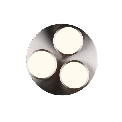 Plafonieră LED dimabilă FRANKLIN, Trio — 3 x LED, 8,5W, 230V, 3000K, Ø 35 cm, crom mat