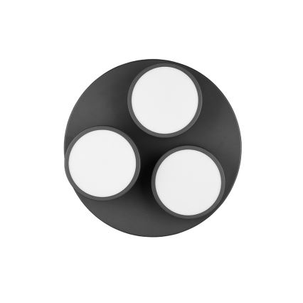 Trio - Plafonieră LED dimabilă FRANKLIN 3x LED/8,5 W/230 V 3000 K Ø 35 cm neagră