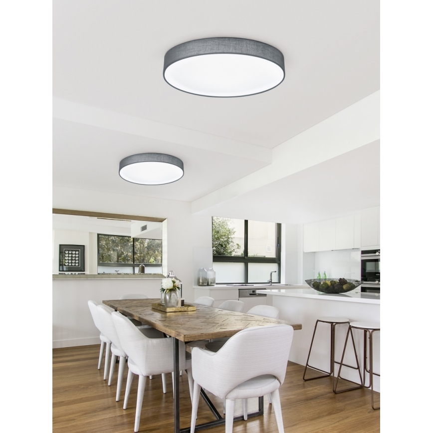 Trio - Plafonieră LED dimabilă LUGANO LED/22W/230V 3000K Ø 40 cm gri