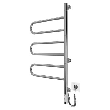 TRISTAR Uscător electric pivotant pentru prosoape 80W/230V 82,5x44,5 cm IP44 oțel inoxidabil/crom lucios