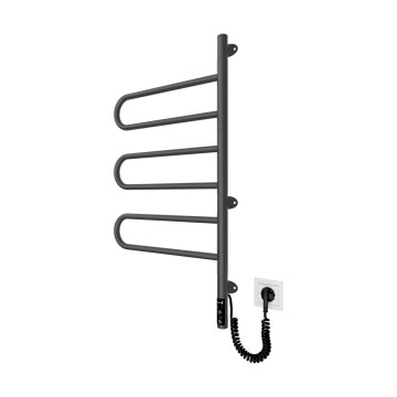 TRISTAR Uscător electric rotativ pentru prosoape 80W/230V 82,5x44,5 cm IP44 inox/negru