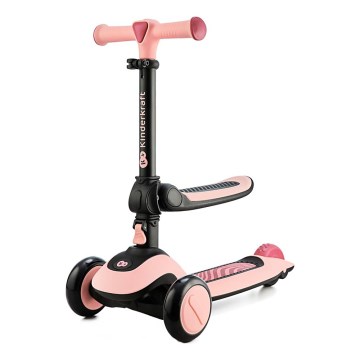 Trotinetă pentru copii KINDERKRAFT 2 în 1 HALLEY Rose pink