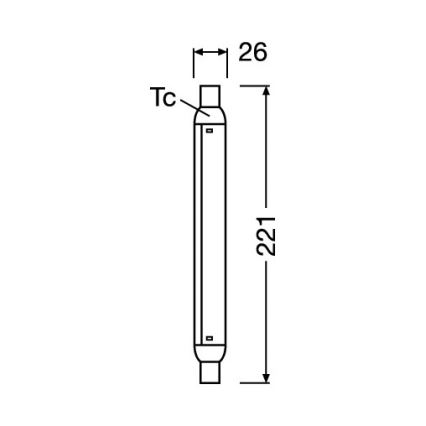 Tub fluorescent LED LINE S15s/4W/230V 2700K - Osram
