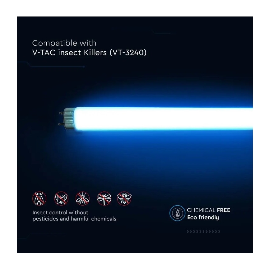 Tub fluorescent UV pentru aparat electric anti-insecte T8 G13/20W/230V 60,5 cm