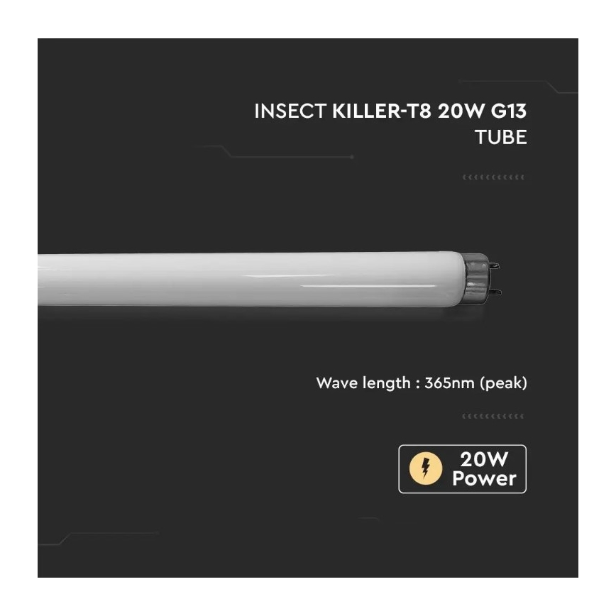 Tub fluorescent UV pentru aparat electric anti-insecte T8 G13/20W/230V 60,5 cm