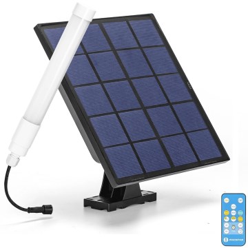 Tub LED dimabil cu panou solar Aigostar LED/3,2V 3000K/4000K/6500K IP65 5000 mAh + telecomandă