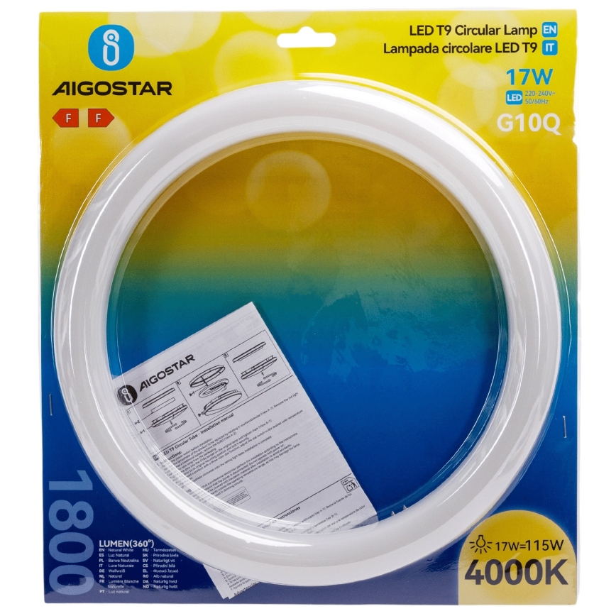 Tub LED fluorescent G10q, 17 W, 230 V, 4000 K - Aigostar