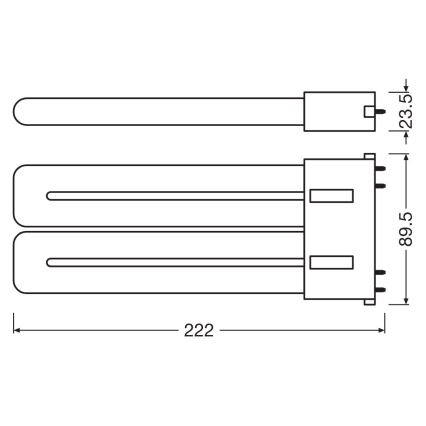 Tub LED fluorescent Osram 2G10/20W/230V 3000K