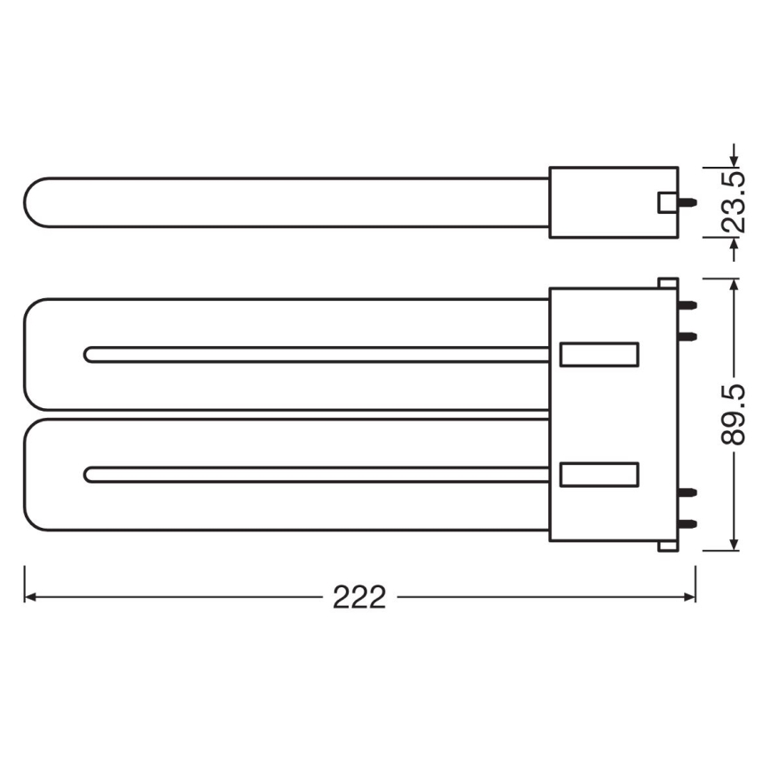 Tub LED fluorescent Osram 2G10/20W/230V 3000K