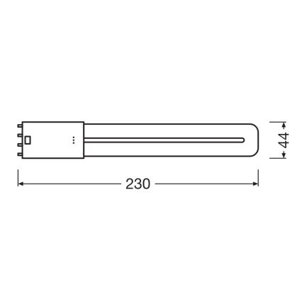 Tub LED fluorescent Osram 2G11/8W/230V 3000K