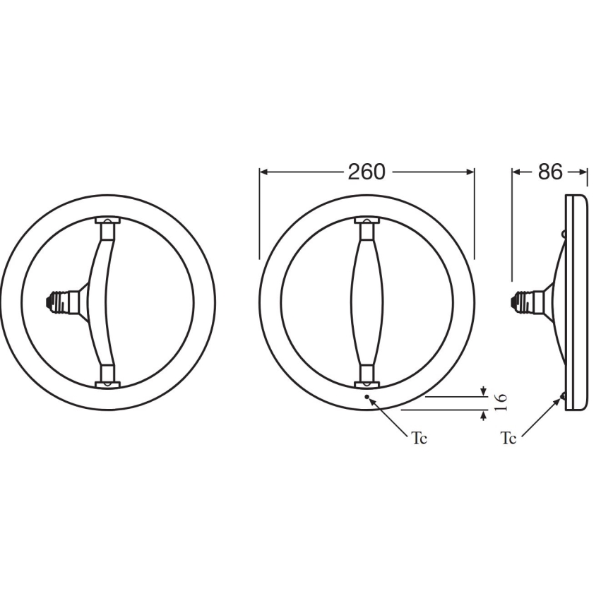 Tub LED fluorescent Osram E27/14,5W/230V 2700K
