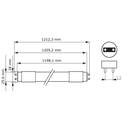 Tub fluorescent LED Philips MASTER T8 G13/16W/80V 6500K 120 cm