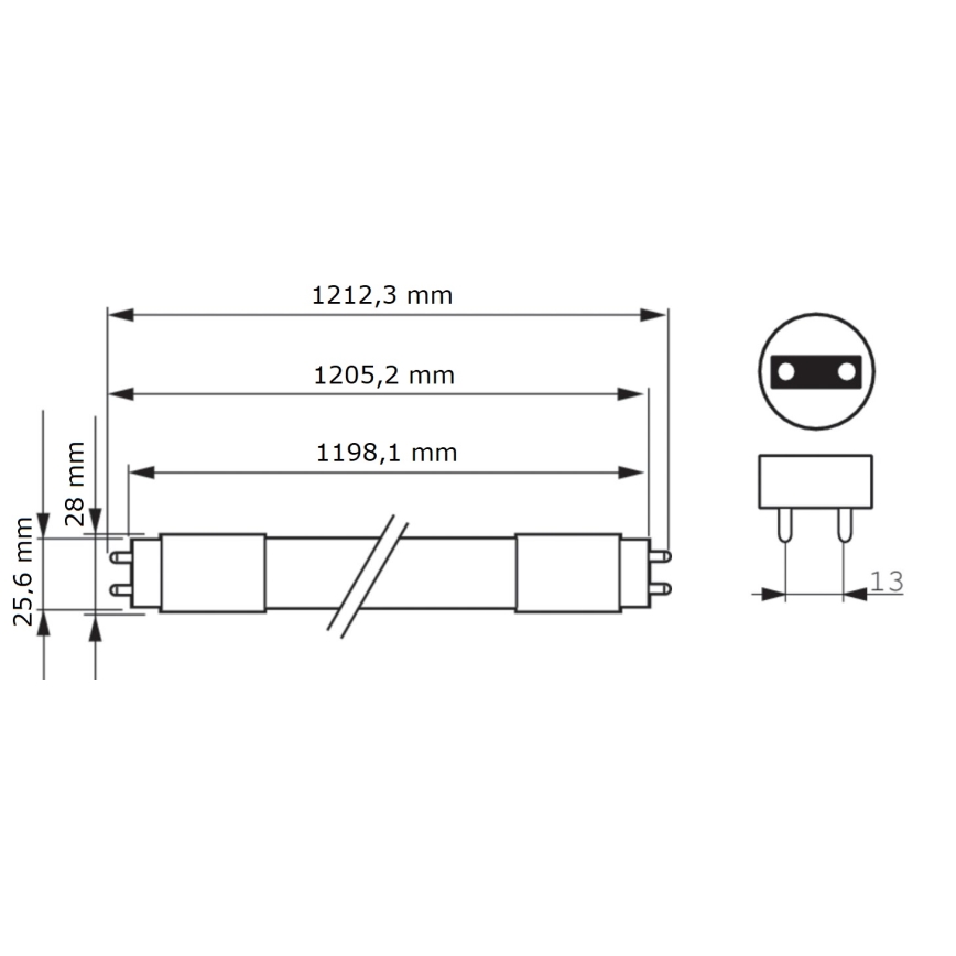 Tub fluorescent LED Philips MASTER T8 G13/16W/80V 6500K 120 cm