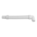 Tub racord flexibil cu cot Bruckner 80 cm alb