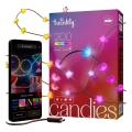 Twinkly CANDIES - ghirlandă LED RGB reglabilă, 200 LED, 14 m, USB, Wi‑Fi