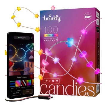 Twinkly - Ghirlandă LED RGB reglabilă de Crăciun CANDIES 100xLED 8 m USB Wi-Fi
