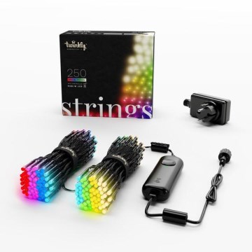 Twinkly - LED RGBW Ghirlandă de Crăciun reglabilă pentru exterior STRINGS 250xLED 23,5m IP44 Wi-Fi