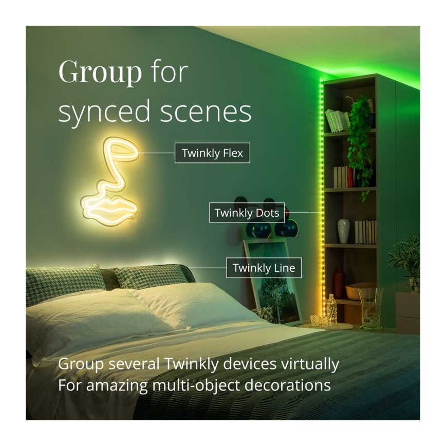 Twinkly - Bandă LED RGB exterioară reglabilă DOTS 400xLED 20 m IP44 Wi-Fi