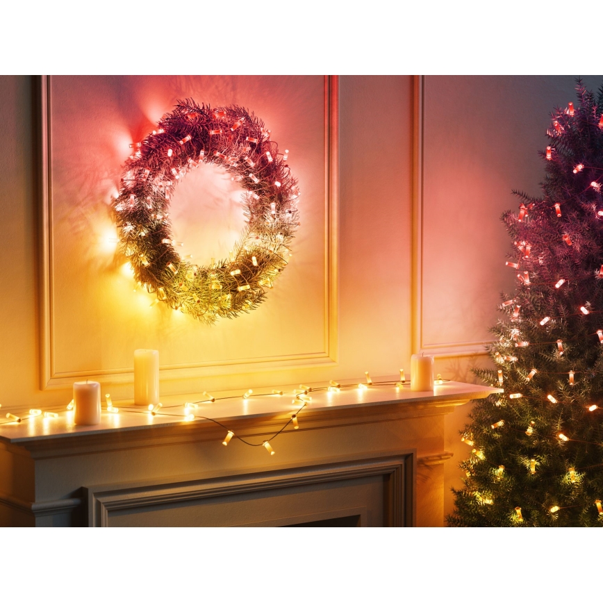 Twinkly CANDIES - șir de lumini LED RGB cu intensitate luminoasă reglabilă, 200 LED, 14 m, USB, Wi-Fi