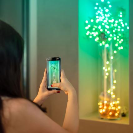 Twinkly CANDIES - șir de lumini LED RGB cu intensitate luminoasă reglabilă, 200 LED, 14 m, USB, Wi-Fi