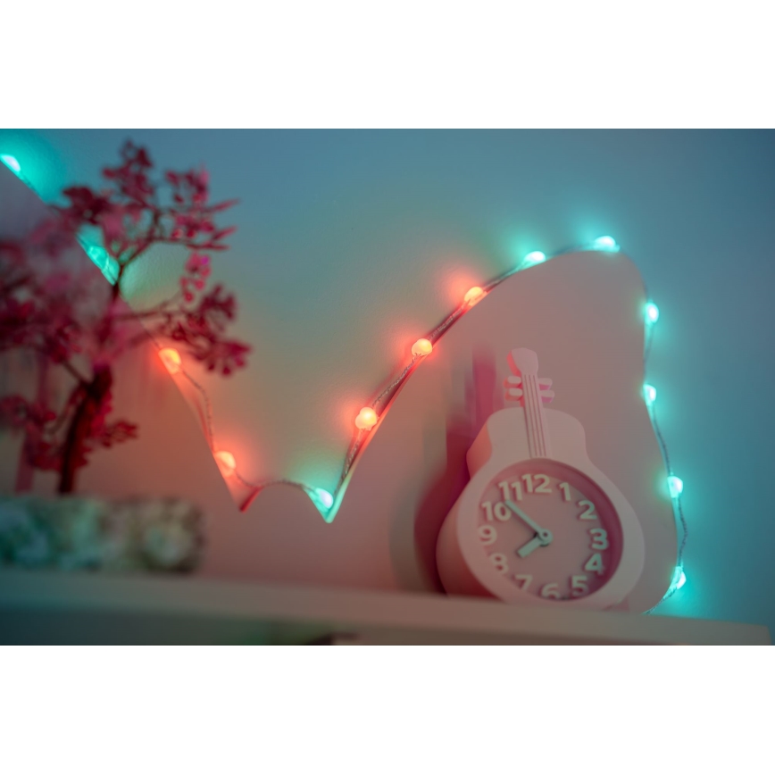 Twinkly CANDIES - Ghirlandă LED RGB dimerizabilă, 100 LED, 8 m, USB, Wi‑Fi