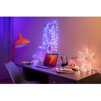 Twinkly CANDIES - Ghirlandă LED RGB dimerizabilă, 100 LED, 8 m, USB, Wi‑Fi